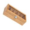 Деревянный органайзер для хранения чайных пакетиков с крышкой, 5 отделений, держатель для чайных пакетиков, станция для чая и кофе