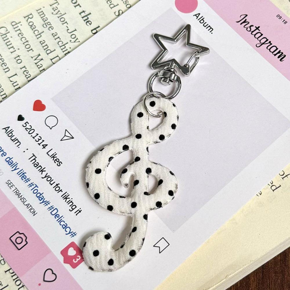 Cartoon Shape Fabric Pendant Portable Mobile Phone Pendants Cute Cartoon Musical Charm Key Ring