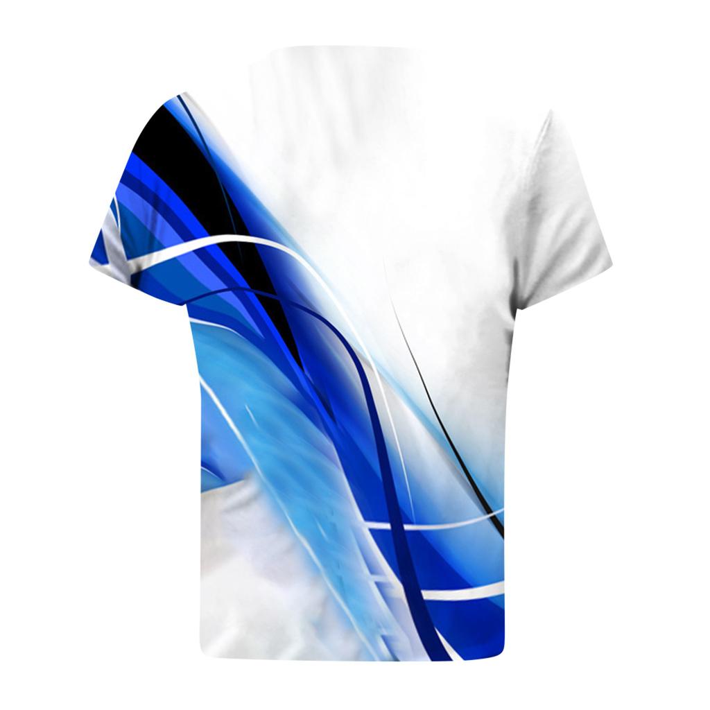 Мужская футболка с коротким рукавом и принтом, летняя круглая шея, трендовая повседневная толстовка