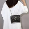 Small Fragrance Style Diamond Check Chain Bag Women'S Versatile Crossbody Bag Chic Korean Version Of Casual Small Square Bag