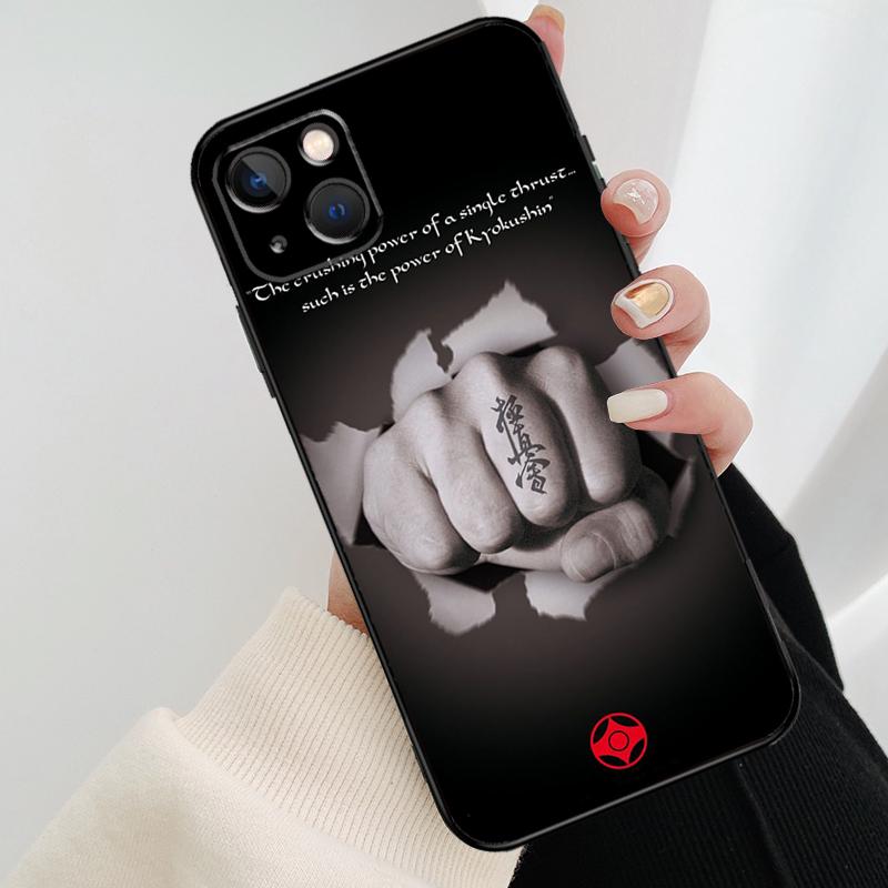 Kyokushin Karate Symbol Phone Case For iPhone 13 12 11 14 15 16 Pro Max Mini X XS Max XR Plus Case Back Cover