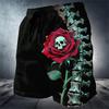 Boxing Muay Thai Shorts Pants 3D Print Training Vintage Skull Skeleton Ghost Unisex Men Women Quick Dry Fitness Gym Sport Workout Casual Streetwear