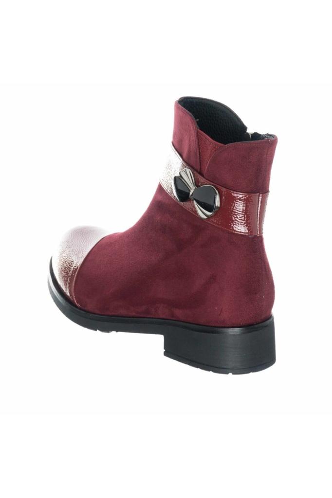 Женские большие бордовые красные ботинки больших размеров K101-1