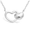 [L1279] - Silver 'Love' Necklace (rhodium-plated) - 15x9 Mm