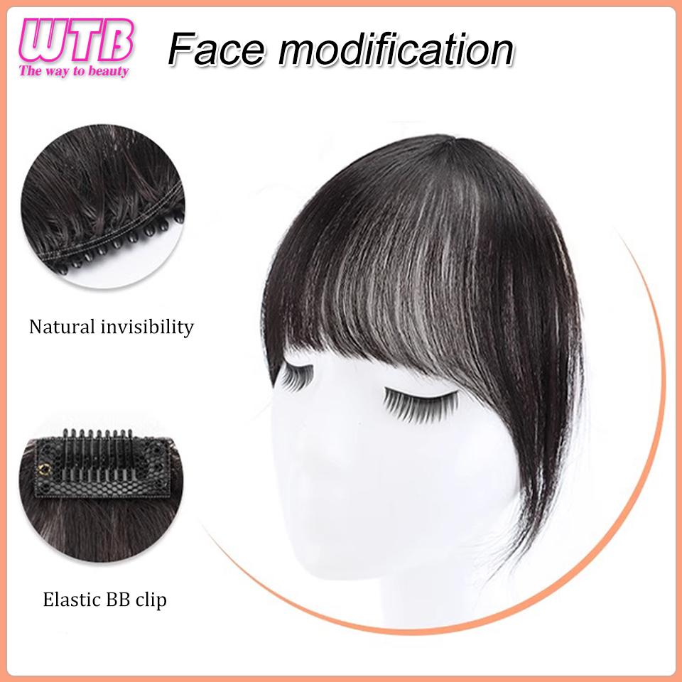 Накладные волосы с заколкой для наращивания, синтетическая накладная бахрома, натуральная накладная шиньон для женщин, на клипсе, кусок парика, бесшовная челка