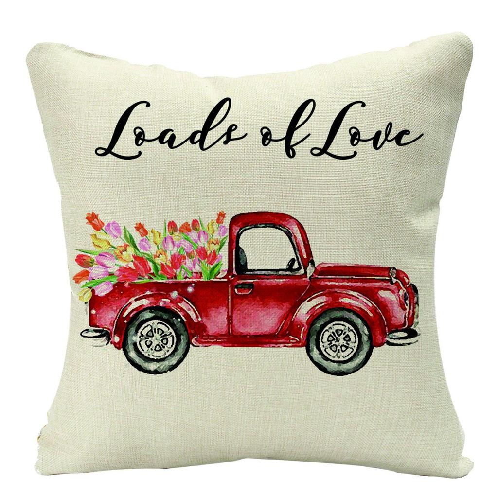 Valentine's Day Pillowcase Love Linen Pillowcase Home Sofa Pillow Cushion Cover