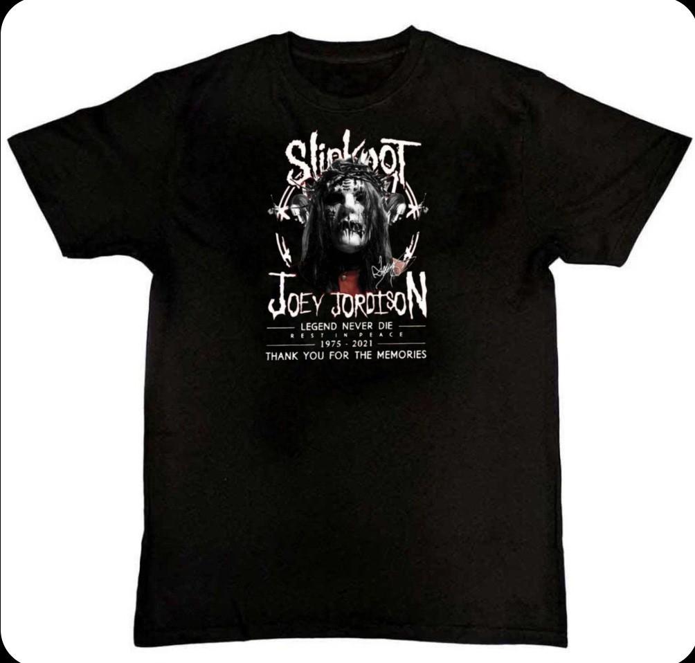 New Rare Joey Jordison 1975-2021 Graphic Print T-Shirt