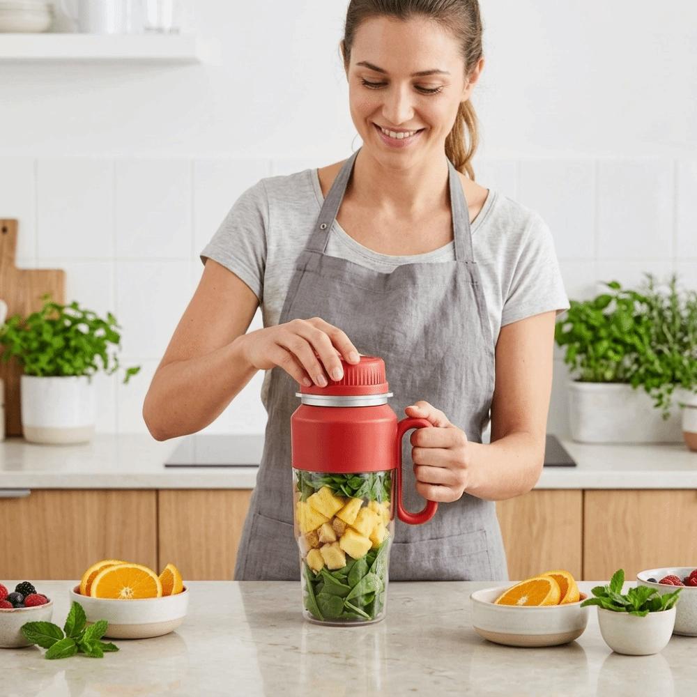 1500ml Large Capacity Fruit Vegetable Blender Rechargeable Portable Juicer Travel