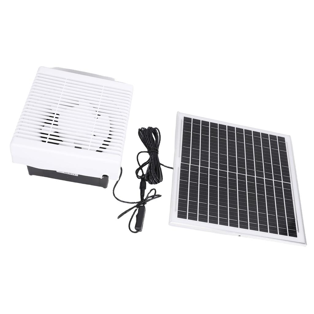 Solar Panel Ventilation Fan Kit 20W Solar Panel 6in Exhaust Fan Kit for Kitchen Bathroom Greenhouses Sheds Pet Houses