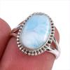 Natural Republic Larimar Gemstone 925 Solid Silver Jewelry Ring Size 5.5 A1e72
