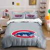 Bear and Red Letter "C" Logo Design Print Bedding Set Duvet Cover Pillowcases (1* Duvet Cover 2* Pillowcases Do Not Include Comforter)