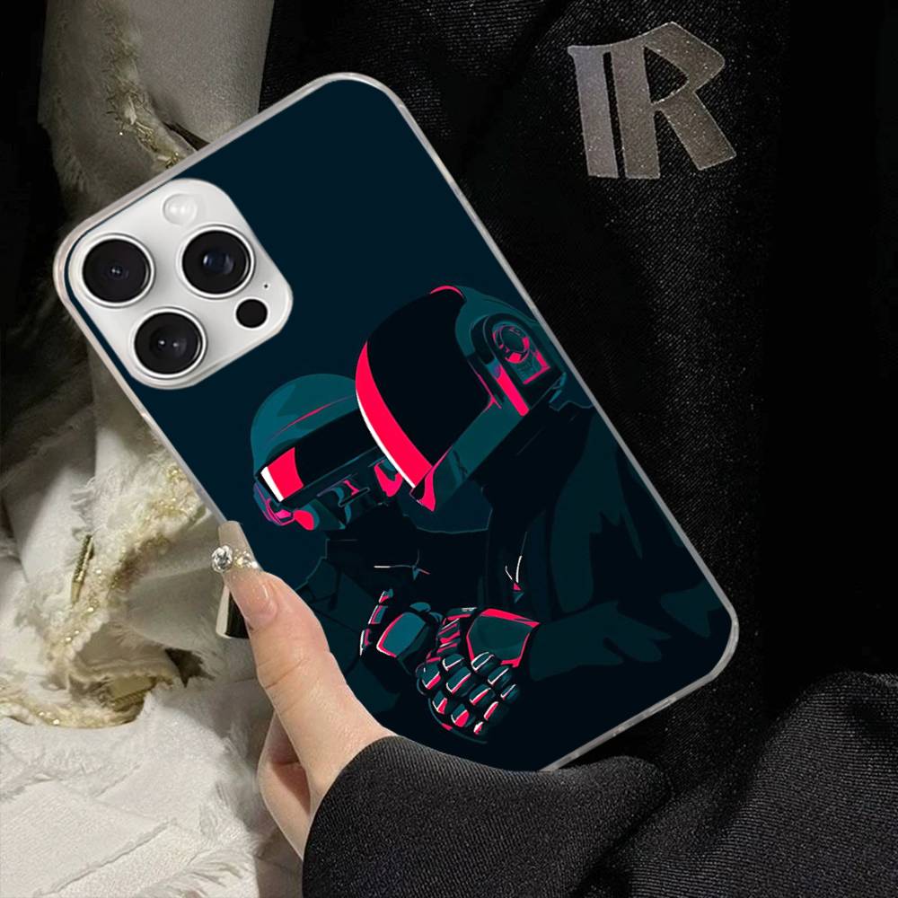 D-Daft Punk Группа Франция Чехол для телефона Для IPhone 17 16 15 14 13 12 11 Pro Max Plus Аврора Водная рябь Чехол
