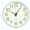 Glow in the Dark Wall Clock White 30 cm