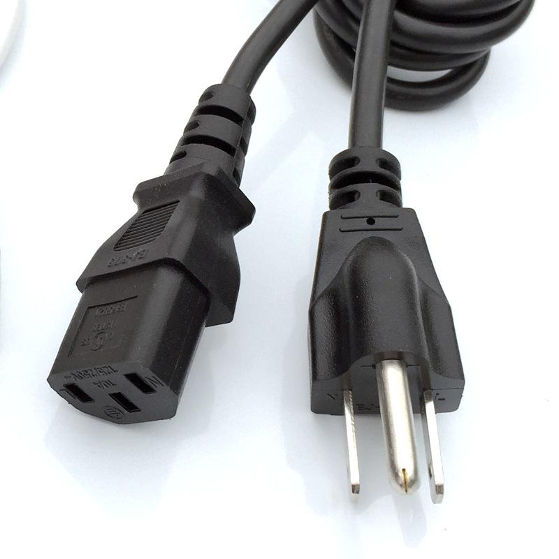 SJTW Moisture-Proof Wear-Resistant US Power Cord with VW-1 Flame Retardant Elbow and C13 Tail
