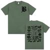 Rapper Beele Borondo Letters Printed TShirt Unisexs Clothing Oversized Hip Hop Classic Tshirts Harajuku Fashion Trending T Shirts