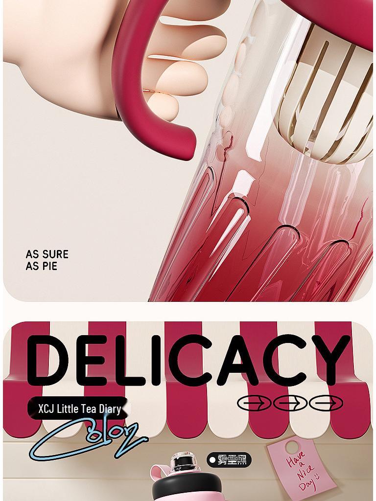 Королевский стакан-соломинка: Летний дизайн чайника, Большая вместимость, Термостойкий, Высококачественный пластик для женщин