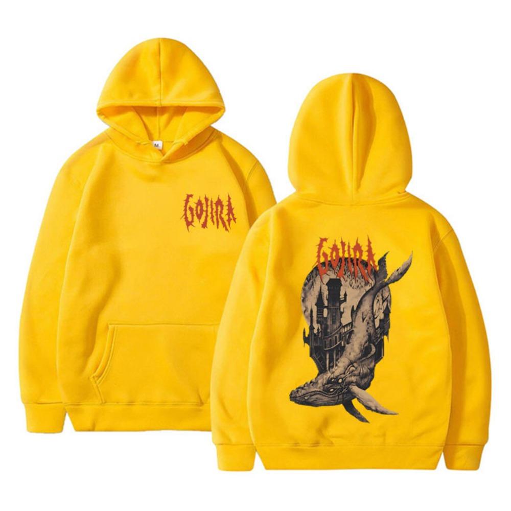 Французская метал-группа Gojira, мужская спортивная одежда с двусторонним принтом в стиле винтажного рока 'From Mars to Sirius Whale' свободная и модная