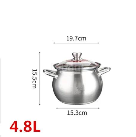 304 stainless steel Thickened soup pot New design General use of gas in induction cooker for porridge and soup big cooking pot