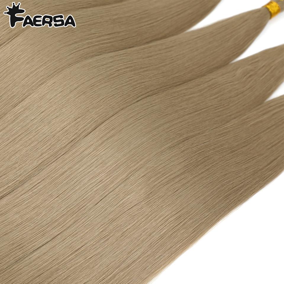 Ariel Straight PonyTail Synthetic Hair 30 Inch Bundles Crochet Braids Ombre Brown Crochet Brading Hair Extensions for Women