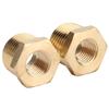 2pcs Brass Hex Reducer Bushing 12 NPT Male To 14 NPT Female Tube Hose Adapter Car Accessories