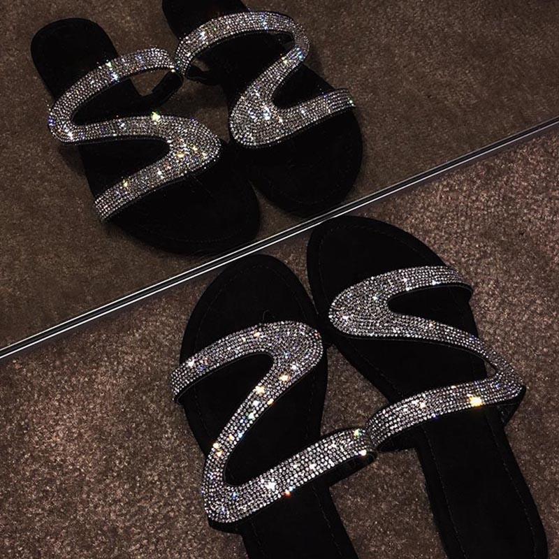 2024 пикантные женские сандалии, летние пляжные сандалии со стразами, модные римские женские вечерние удобные легкие туфли