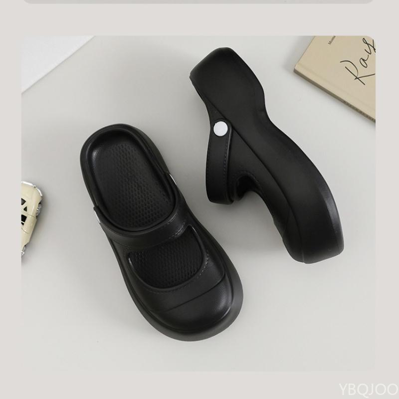 Fashion Summer Few Slippers for Outdoor Wear Thick Soled Beach Toe Slippers Round Toe Cute Versatile Fashionable Daily Women's Shoes