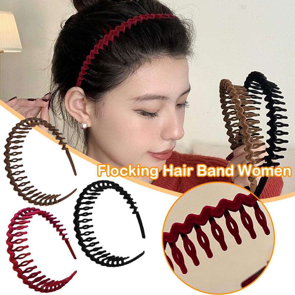 1PCS Fashion Non-slip Hair Bands for Women Men Simple Headband Face Wash Hair Band Wave Shape Hairband Hair Accessories