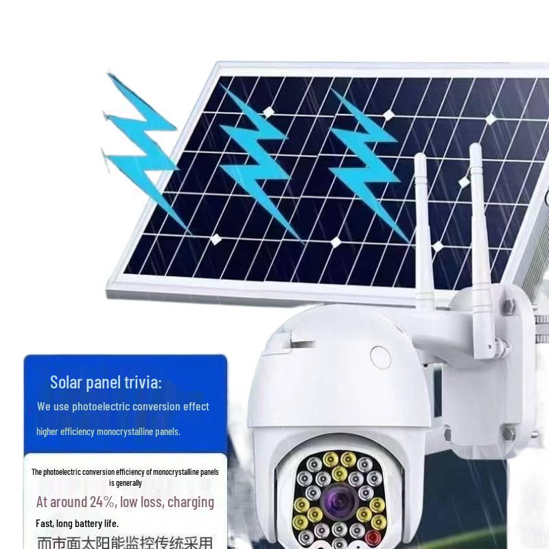 4G Solar-Powered Surveillance Camera with Data Plan, Network-Free, Remote Mobile Monitoring, HD 500W, Waterproof for Outdoor Use