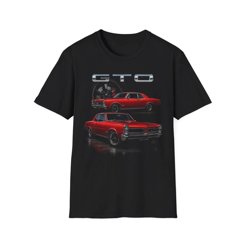 1966 GTO T-Shirt Le Mans Muscle Car Red Classic Vintage Racing Tee
