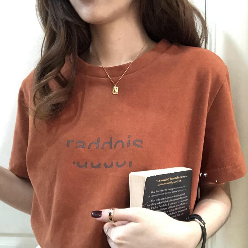 Летняя женская одежда с коротким рукавом, минималистичная футболка с буквенным принтом, свободная футболка в стиле Харадзюку, топы Y2K, модные футболки с графическим рисунком, женская уличная одежда