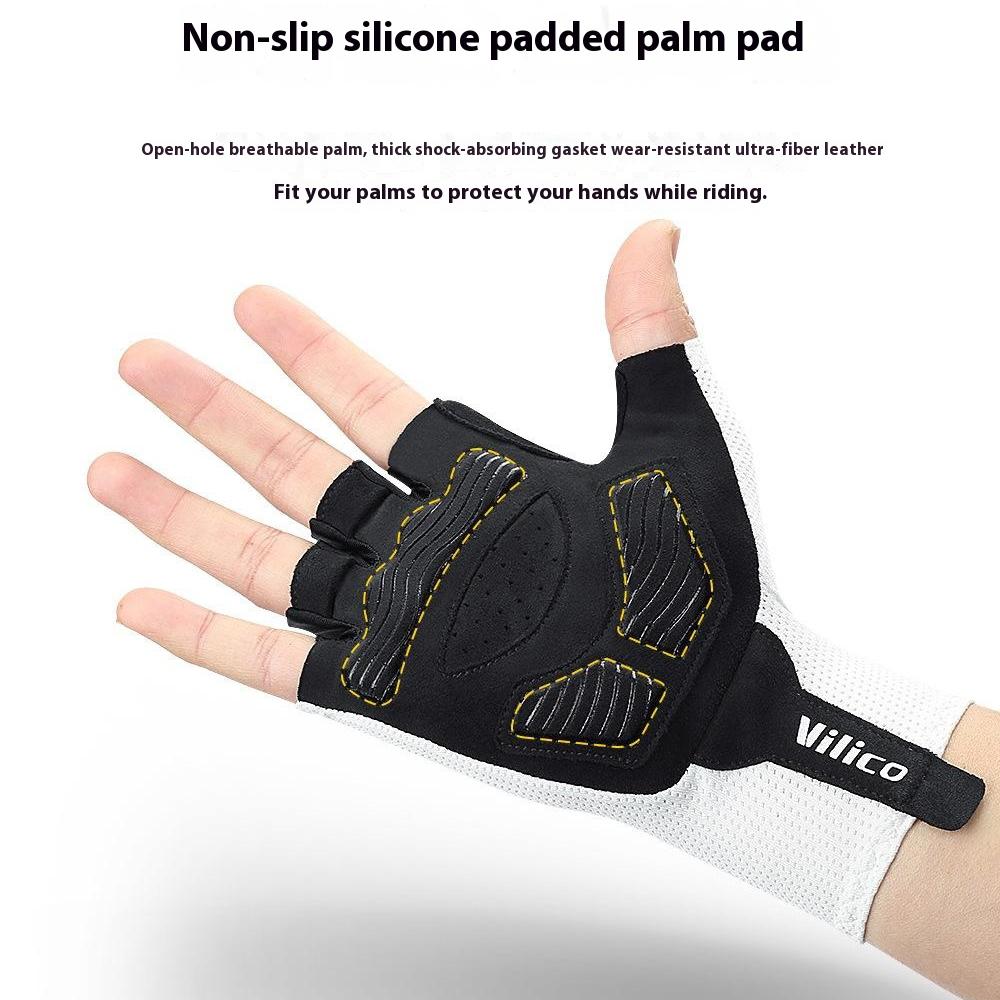 VILICO A0106 1 пара Размер M Уличные велосипедные перчатки для рыбалки Полупальцевые Амортизирующие Дышащие Велоперчатки