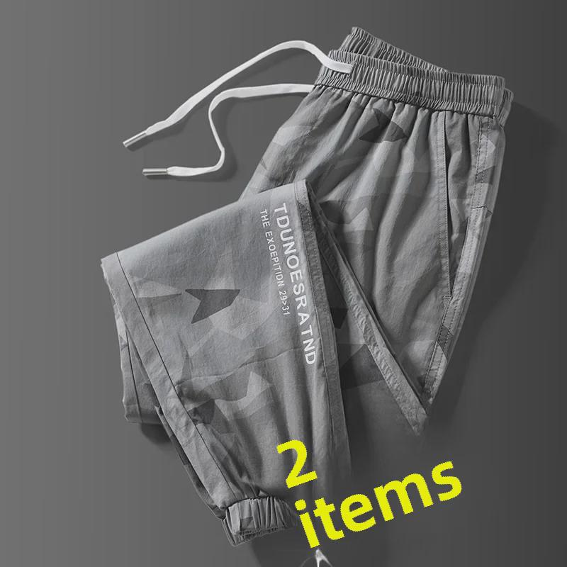 Мужские камуфляжные износостойкие рабочие брюки: Дышащий ледяной шелк для осенних строительных площадок