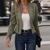Весна Осень Женское Пальто Двубортный Стоячий Воротник Пуговицы Slim Fit Длинные Рукава Ретро Стиль Кардиган Повседневная Одежда Куртка Для Отдыха На Природе