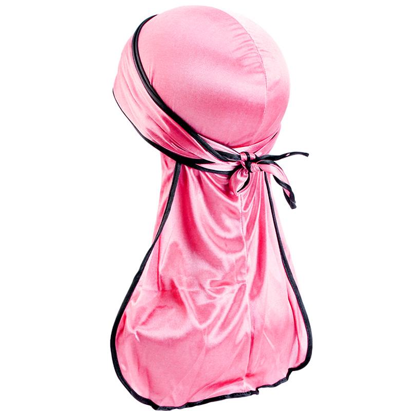 1PC Satin Breathable Fashion Pirate Hat Sun Protection Long Tail Hair Accessories Silky Headwrap Bandana Cap Biker Turban