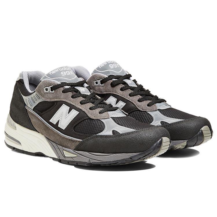 Slam Jam x New Balance 991 Сделано в Англии Shap Store Мужские Кроссовки Черный Серебристый M991SJM