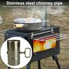 Труба печи Регулируемая прямая Противоожоговая точная сварка Устойчивость к высоким температурам Регулятор воздушного потока Труба печи для палатки из нержавеющей стали