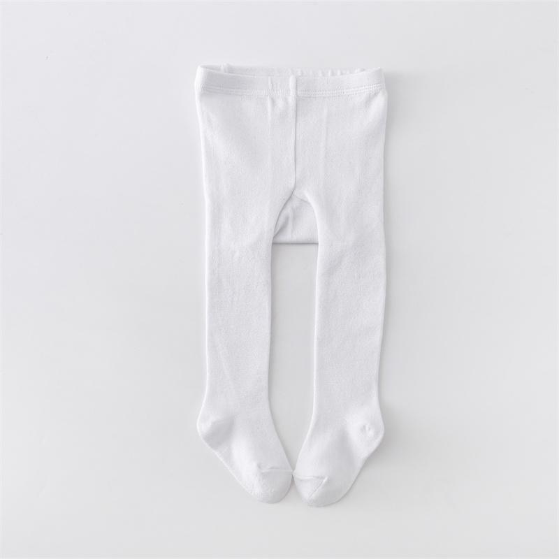 Колготки для новорожденных девочек, вязаные чулки для девочек, хлопковые детские колготки для девочек, повседневные колготки для малышей 0-2 года, белые, черные