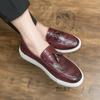 Модная итальянская классическая мужская повседневная обувь Модные кожаные мокасины мужские офисные туфли с кисточками Мокасины для вождения Удобные мужские туфли для вечеринок