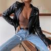 Женская асимметричная кожаная мотоциклетная куртка 2025 года на весну/осень