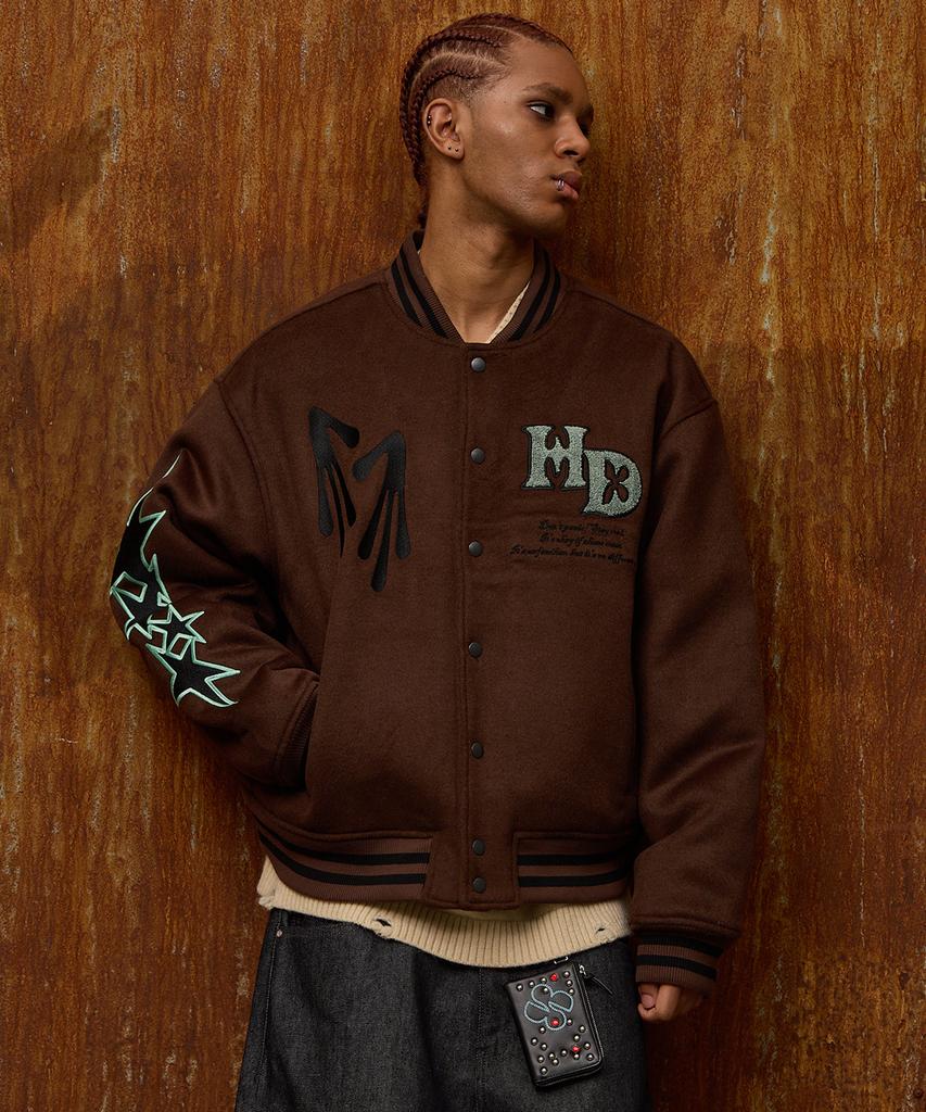 Куртка Varsity с капюшоном Stay Cool Коричневая