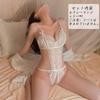 Babydoll Sexy Lingerie Underwear White Transparent Perforated Hole Erotic Extreme Sex Temptation Ultra Thin Micro Bikini High Leg Lace Leotard Size