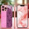 Luxury Pink Leopard & Lace phone case mobile phones for iphone 17 pro max cover Glass for iPhone 17 16 15 14 13 12 11pm Pro Plus