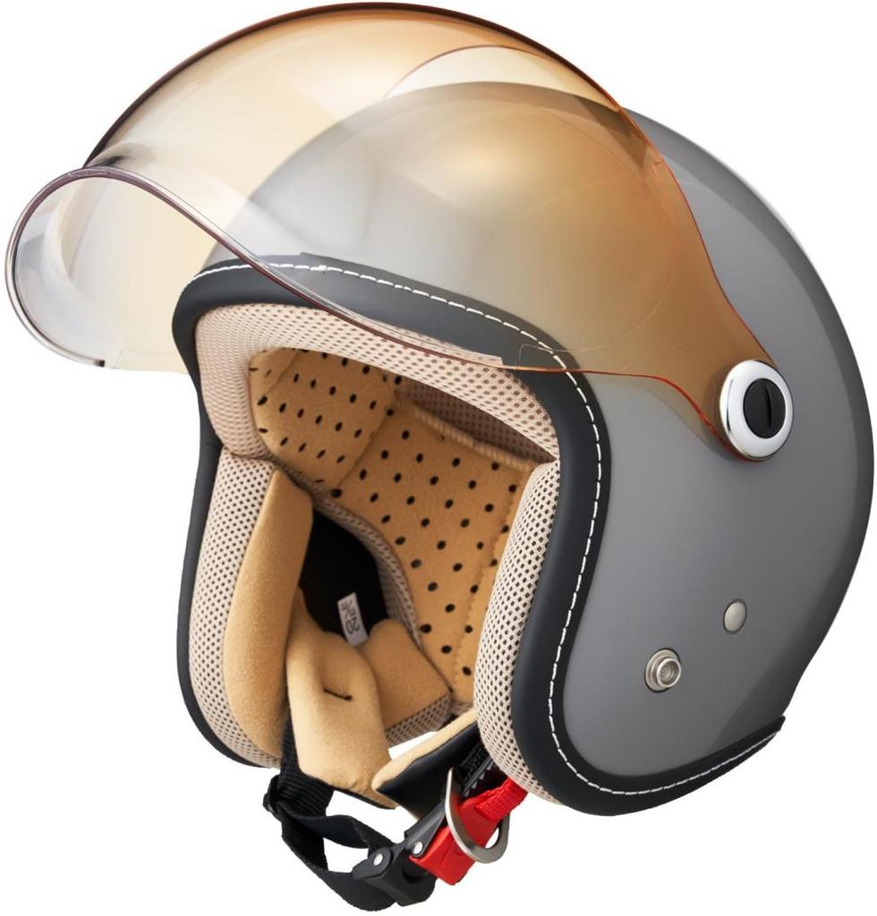 Marushin MCJ7 BUBBLE RIDER Motorcycle Jet Helmet Size L Gray Product 05302032 Women's (56-57cm) Number