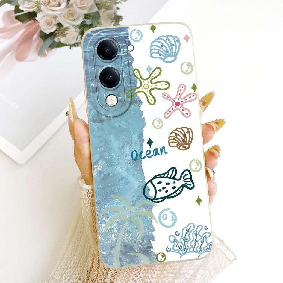 Чехол для Vivo Y04 Y29s Y19e Y19 2025 Обложка V2430 V2446 V2432 Милый Мультяшный Кот Кролик Мягкий Чехол для Vivo T4 Lite V2509 Защита