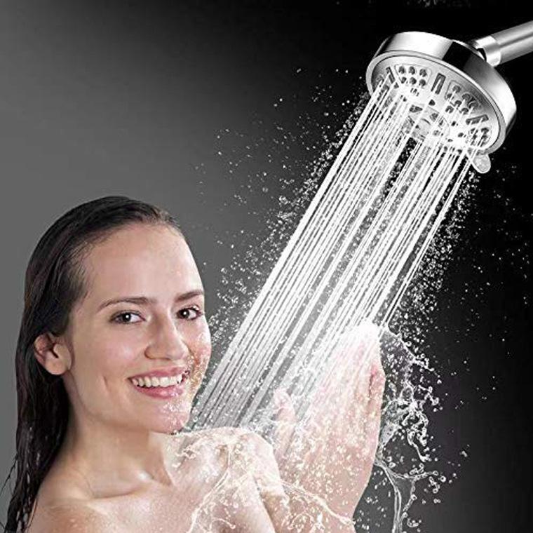 Chrome Rainfall Shower Head 9-in-1 Functions High Pressure Water Saving Easy Installation Modern Design 3-Year Warranty Bathroom