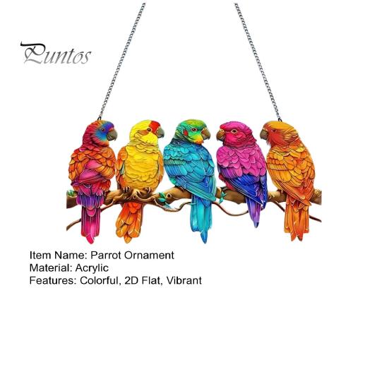 Акриловое дерево попугай декор красочный попугай птица 2D плоское художественное украшение на рождественскую елку для домашнего офиса садовый декор