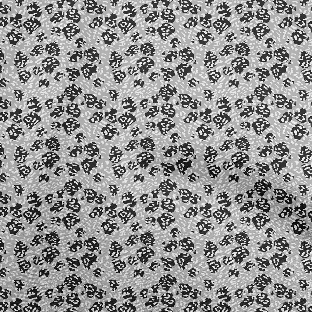 oneOone Хлопковый поплин Серая ткань Швейный материал с принтом шкуры животного Ткань на отрез 42 дюйма