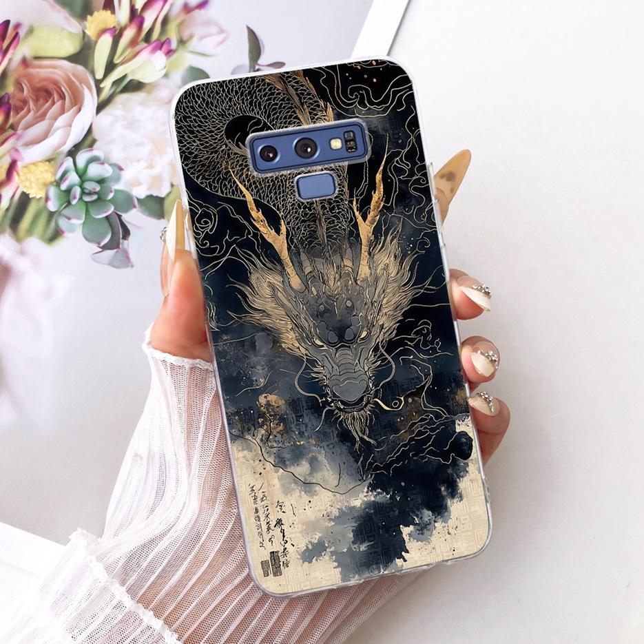 For Samsung Galaxy Note 9 Case SM-N960F Luxury Flower Butterfly Painted Cover Soft Slim Phone Case For Samsung Note 9 Note9 Bags