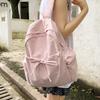 2025 Новый корейский простой балетный однотонный рюкзак Женский повседневный универсальный легкий большой вместимости студенческий школьный рюкзак
