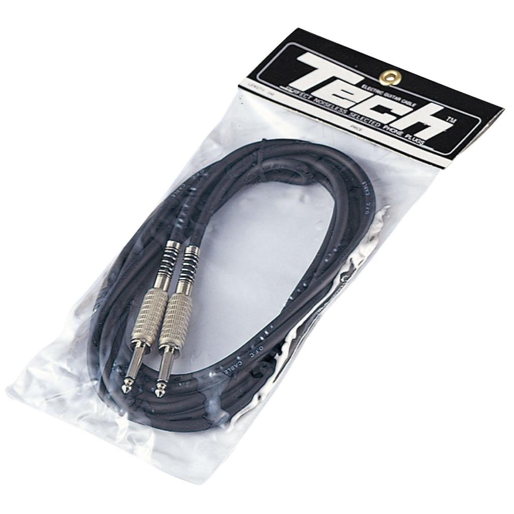TECH Guitar Cord 5m Cable Thickness 6mm Diameter TC-5 Black